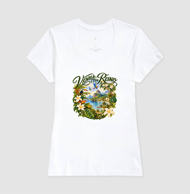 Camiseta Feminina Cristã Venha o Teu Reino - Imagem 3