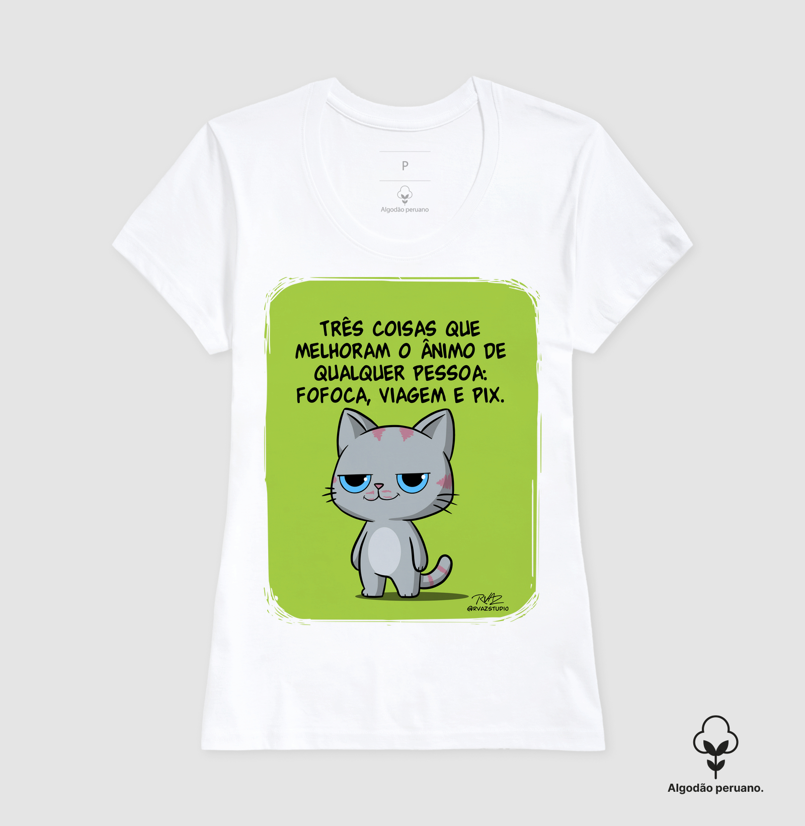 Camiseta Gato Sincero Fofoca Viagem e Pix - Imagem 5