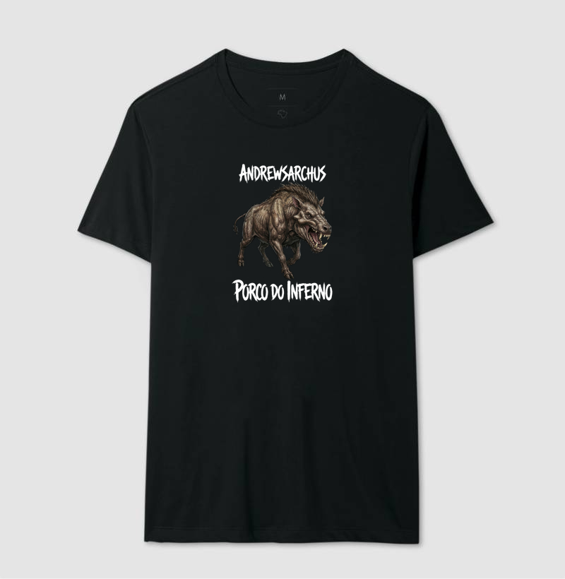 Camiseta Dinossauro Porco Do Inferno Ataque Algodão Premium Dinoloco  - Imagem 2