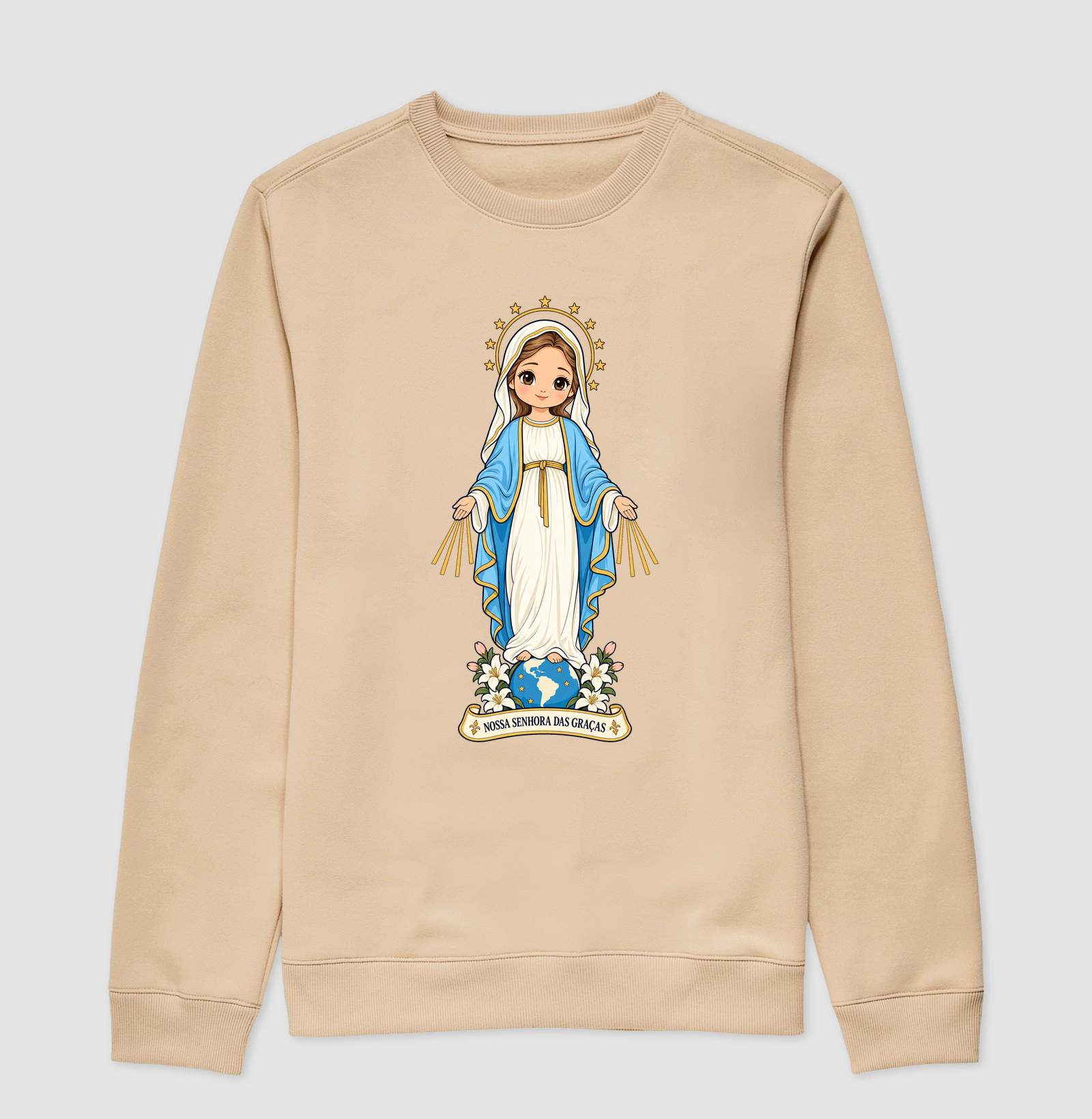 Nossa Senhora das Graças estilo chibi - Imagem 3