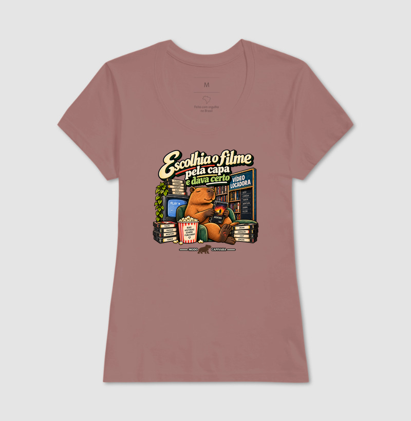 ESCOLHIA O FILME PELA CAPA E DAVA CERTO - Modo capivara - Camiseta - Imagem 17
