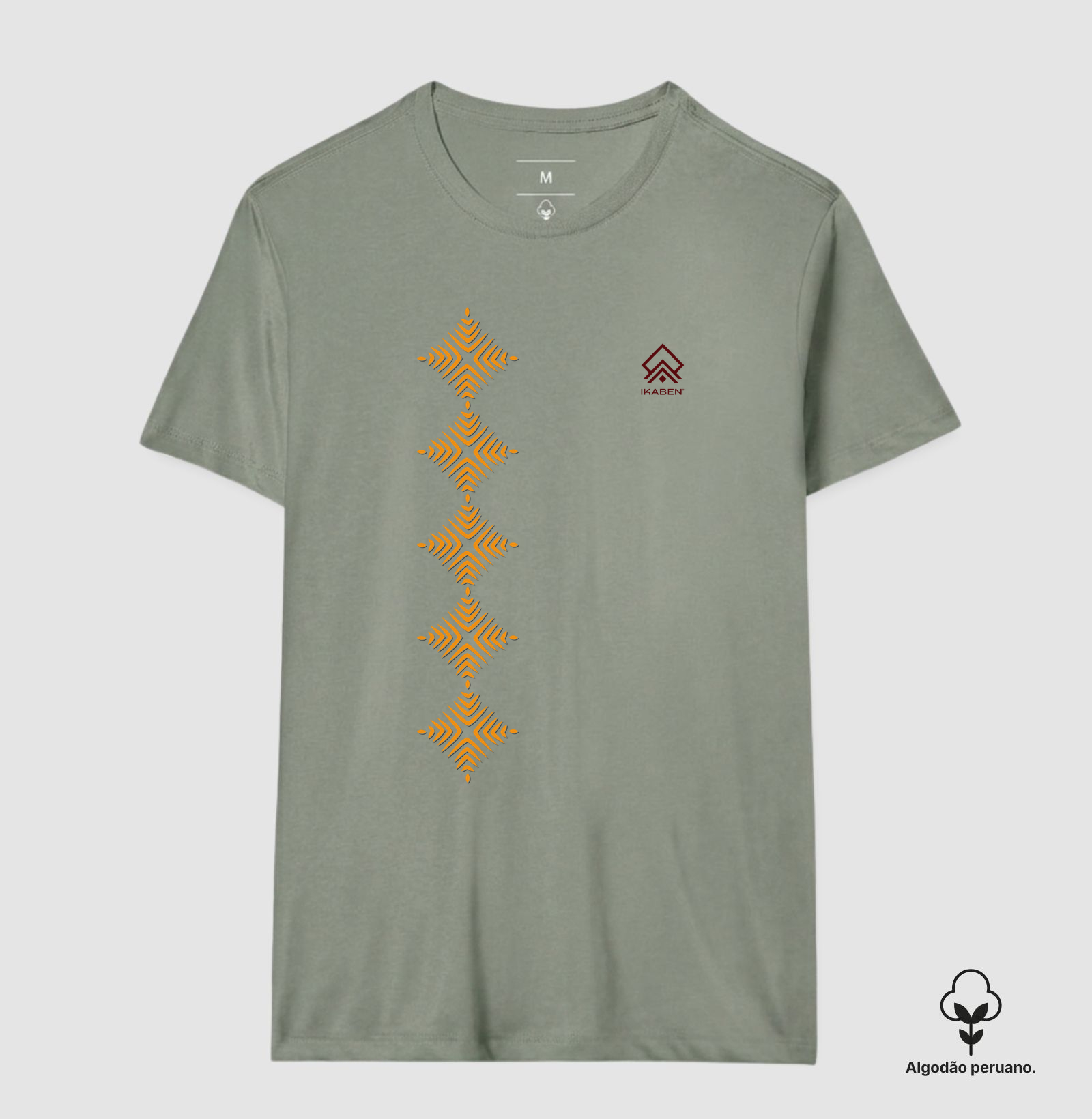T-shirt Indígena- Grafismo Tsamata Piruara – A Escama que Guarda o Movimento do Rio - Imagem 6