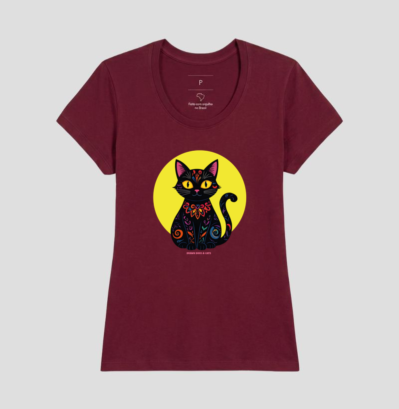 Gata preta e fundo amarelo - Imagem 20