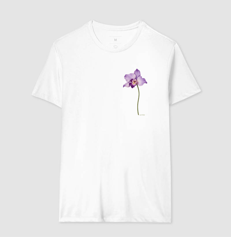 Camiseta Orquídea Lilás (estampa P) - Imagem 4