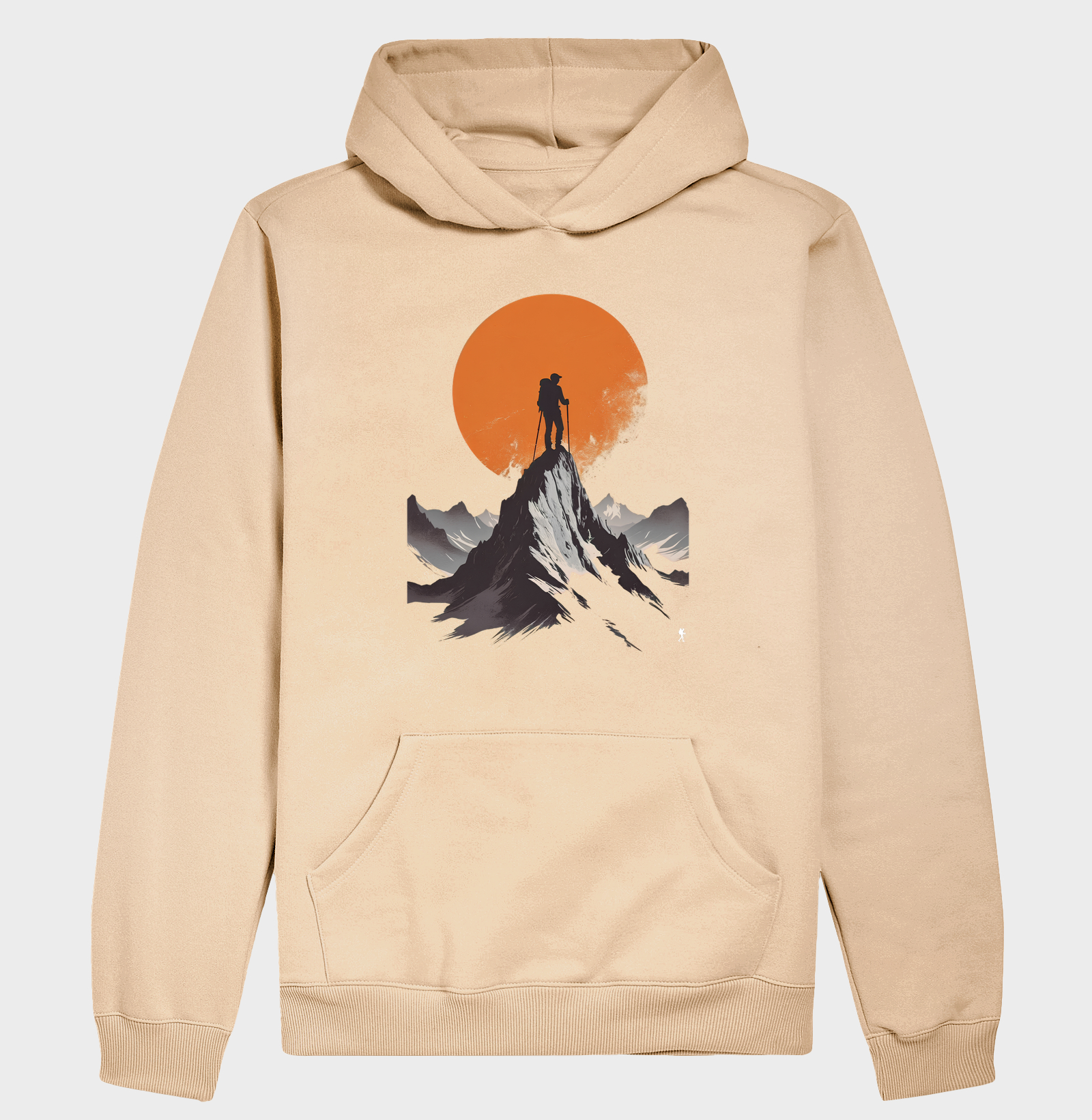Camiseta Trilheiro no Topo da Montanha | Sol Laranja Silhueta Aventura | Colecao Fashion Travel - Imagem 5