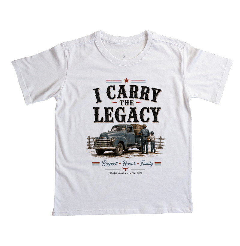 Camiseta Country Infantil I Carry the Legacy Rustler South Co. - Imagem 3