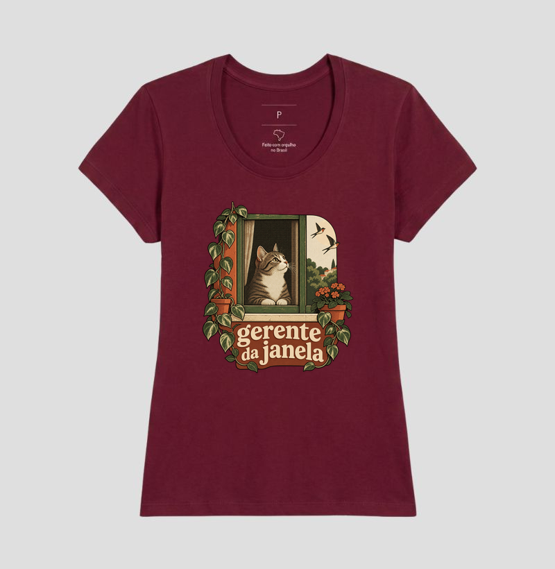 Camiseta Gato Janela "gerente da janela" | Pelo & Pano - Imagem 19