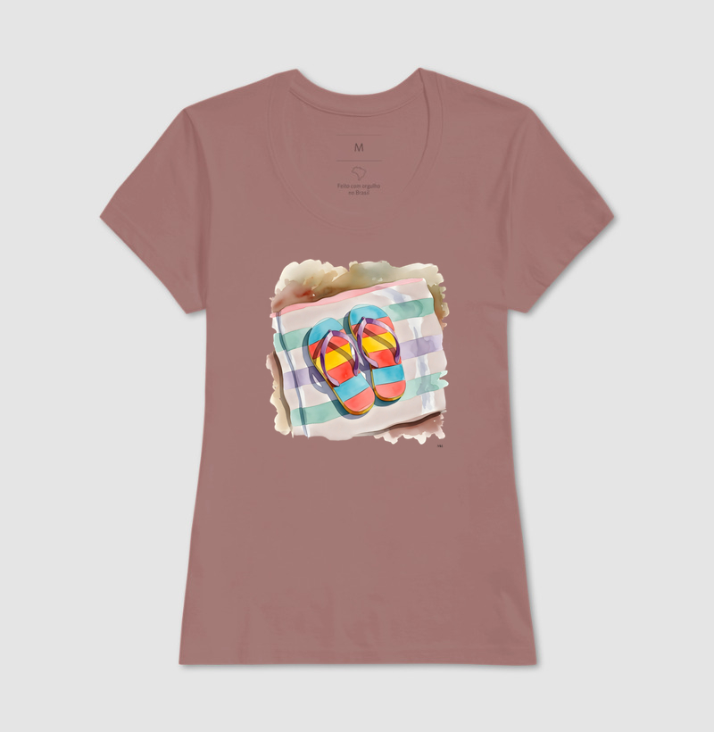 Camiseta Algodão Premium - Chinelos de Verão  - Imagem 13