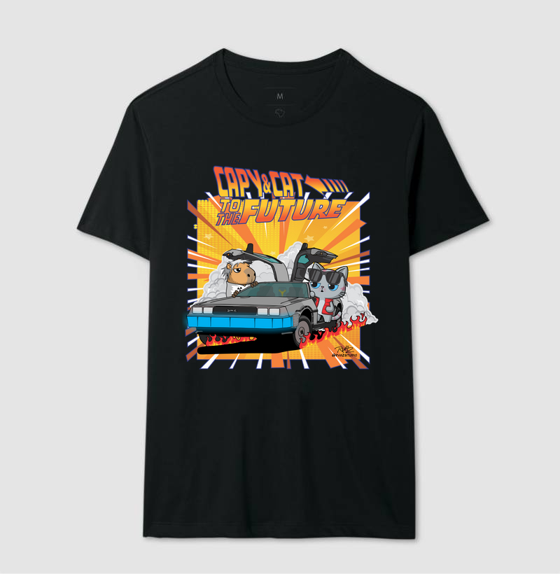 Camiseta Capy & Cat to the Future - Imagem 2