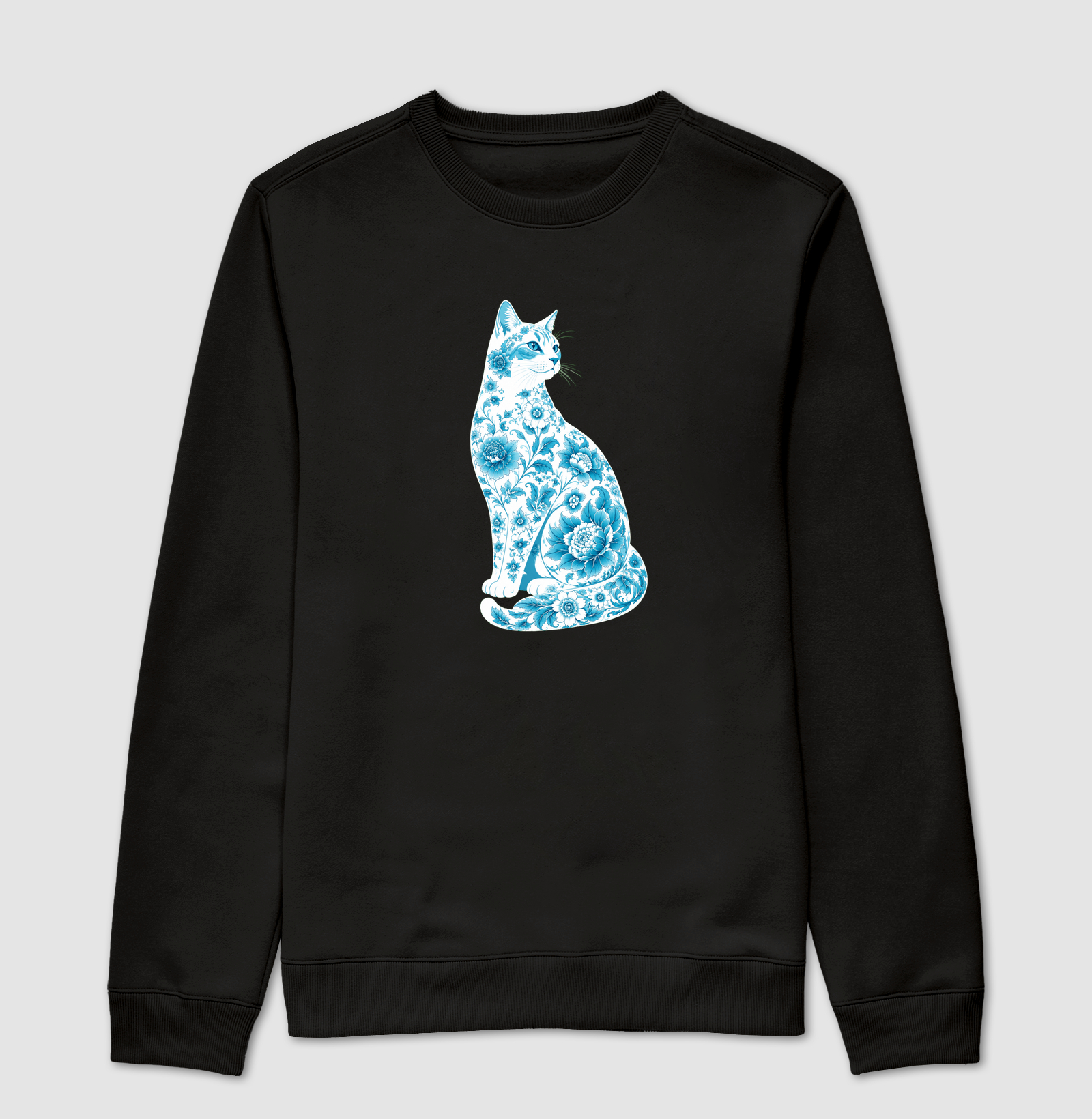 Gato Floral Azul - Imagem 4