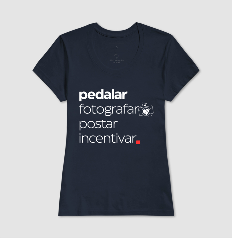 Camiseta Pedalar Fotografar Postar Incentivar - Imagem 7