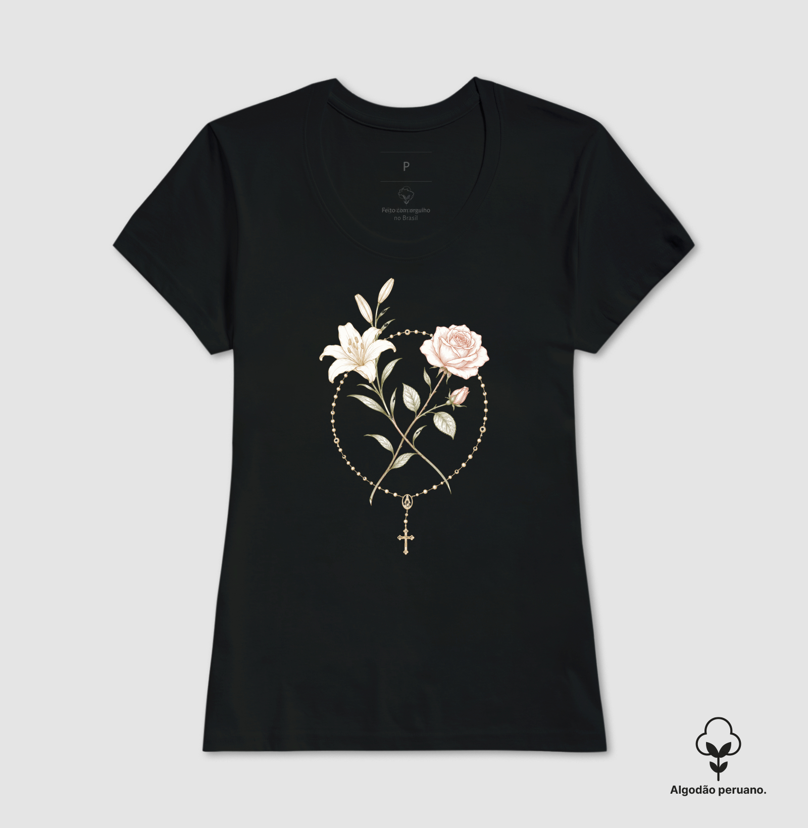A Rosa, o lírio...Deus - algodão peruano - Imagem 6