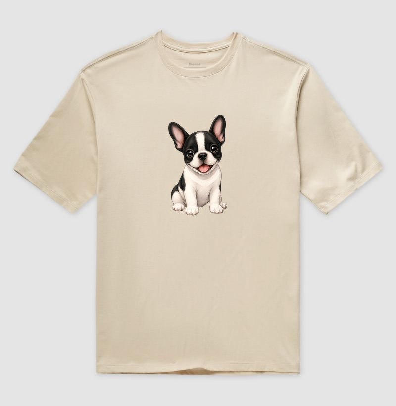 Bulldog (Buldogue) Francês Preto e Branco - Desenho Animado - Imagem 3