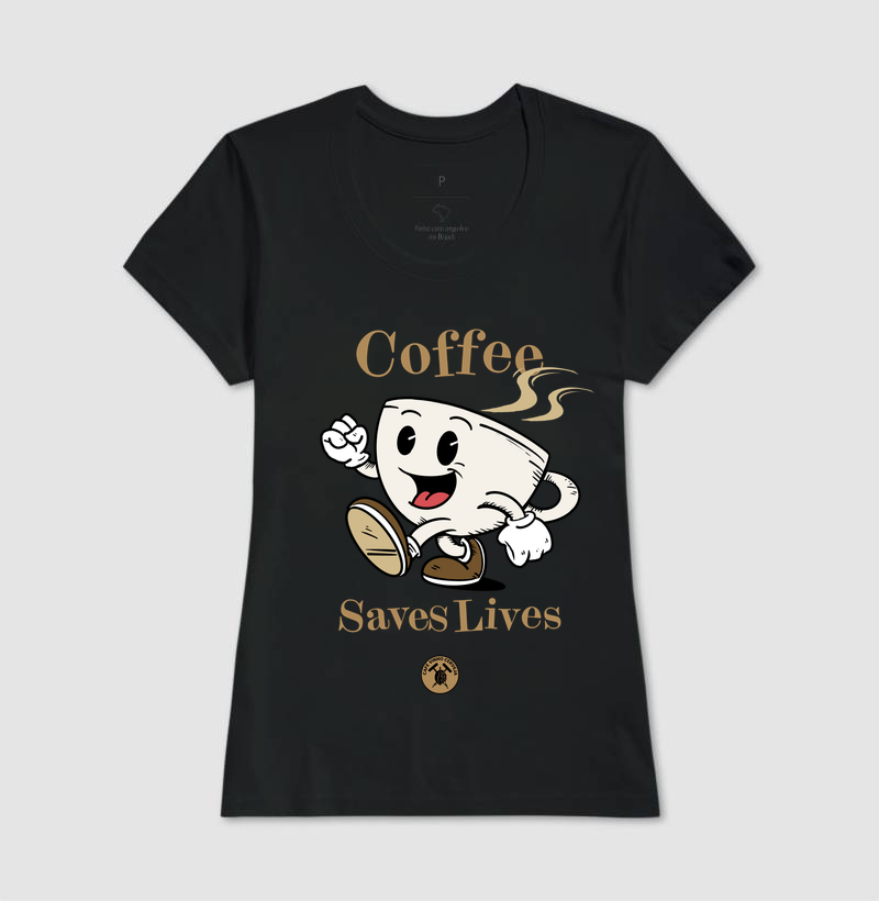 Camisa Café Coffee saves lives  - Imagem 3