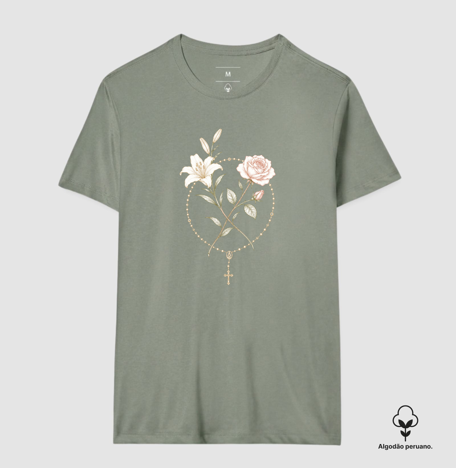 A Rosa, o lírio...Deus - algodão peruano - Imagem 8