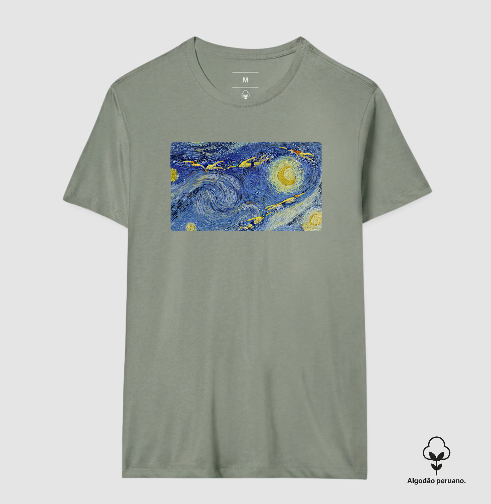 Camiseta Algodão Peruano Natação - O Mar Agitado - Imagem 9