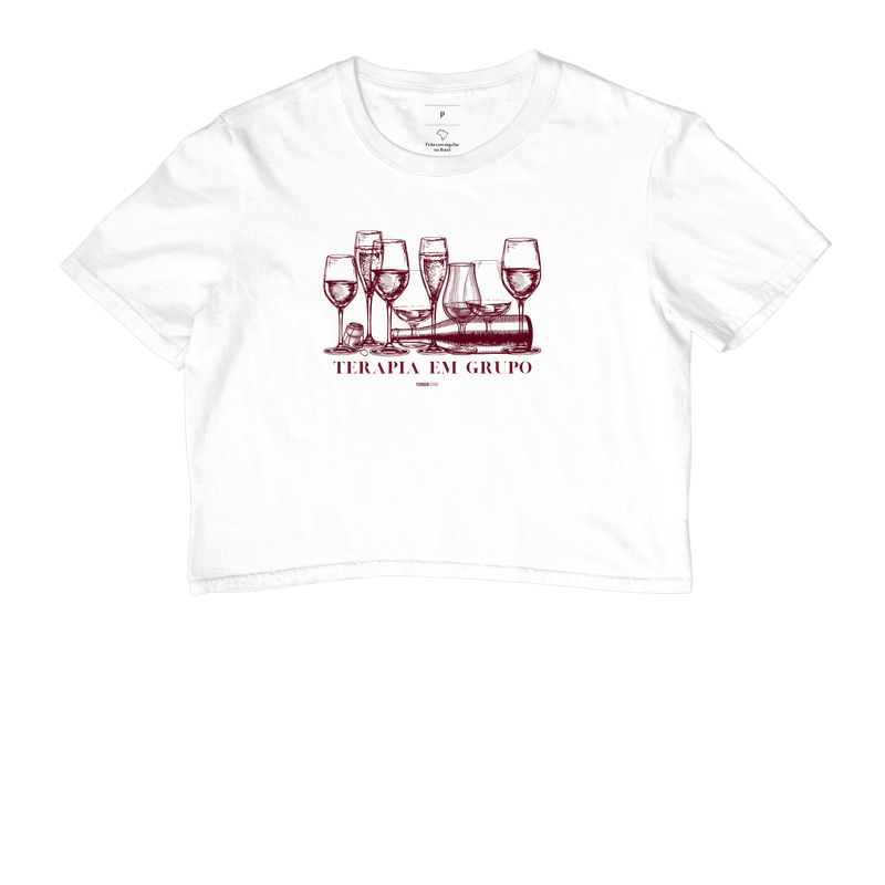 Camiseta Cropped Terapia em Grupo - Imagem 3