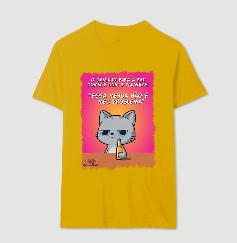 Camiseta Gato Sincero Problema - Imagem 14