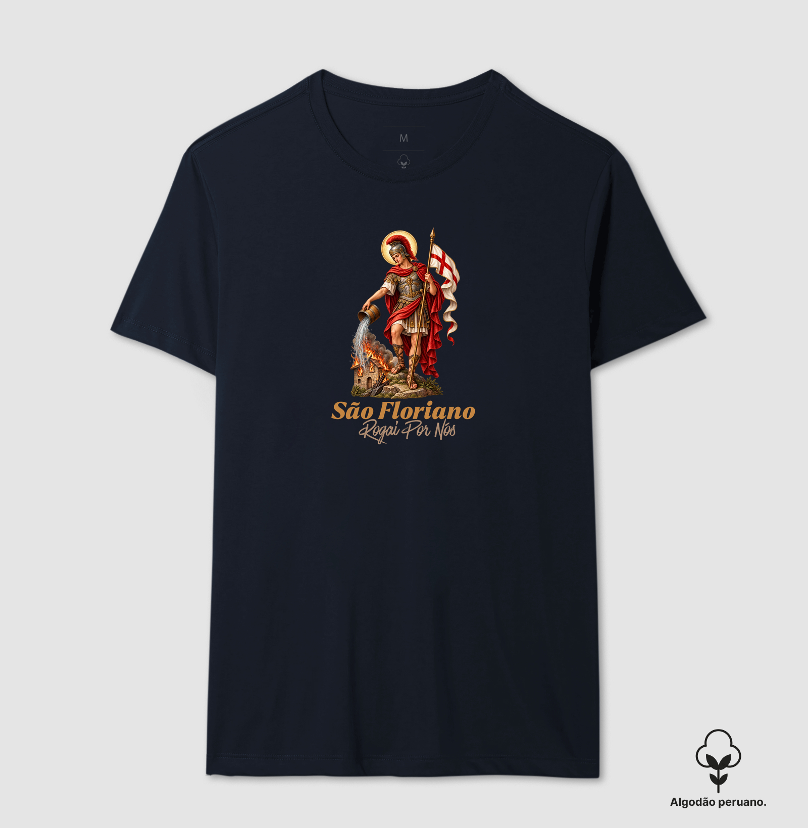 Camiseta Algodão Peruano São Floriano Rogai Por nós - Imagem 7