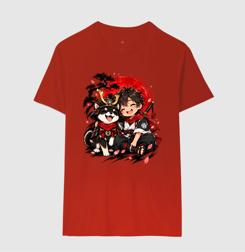Pequeno Samurai & Shiba — Amigos de Honra (Preto) - Imagem 10