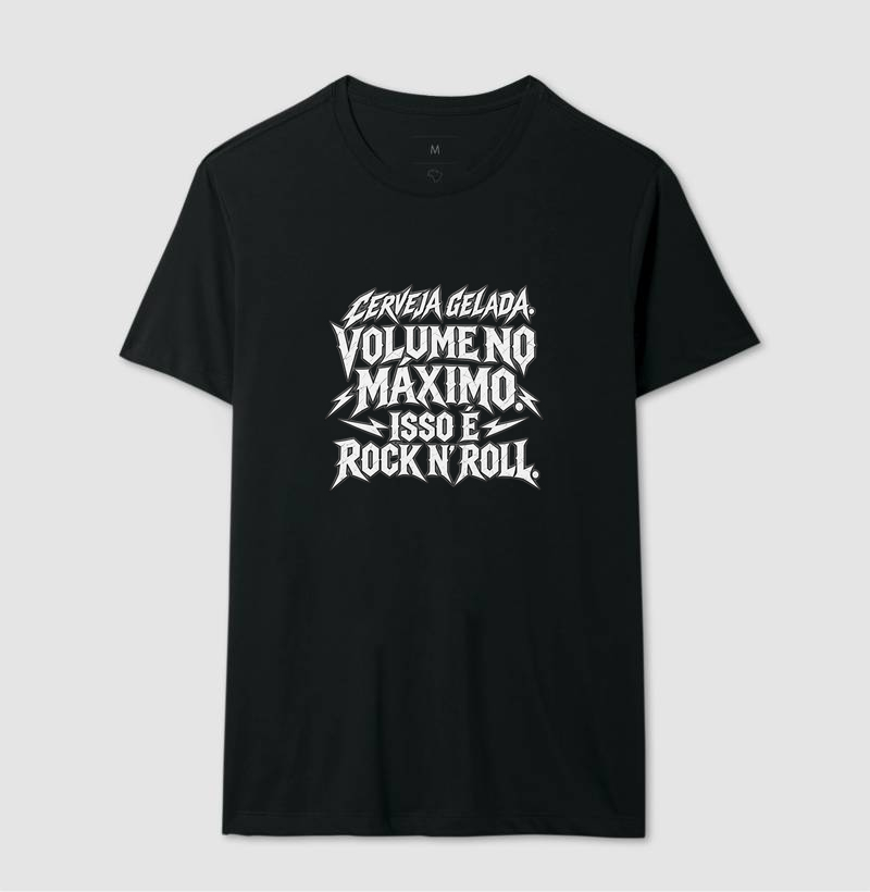 Camiseta Cerveja gelada. Volume no máximo. Isso é rock n' roll - Imagem 2