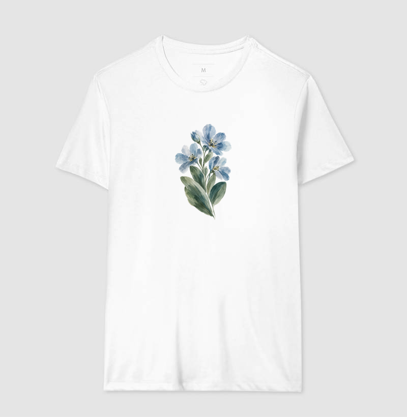 T-Shirt Flores Azuis - Imagem 5