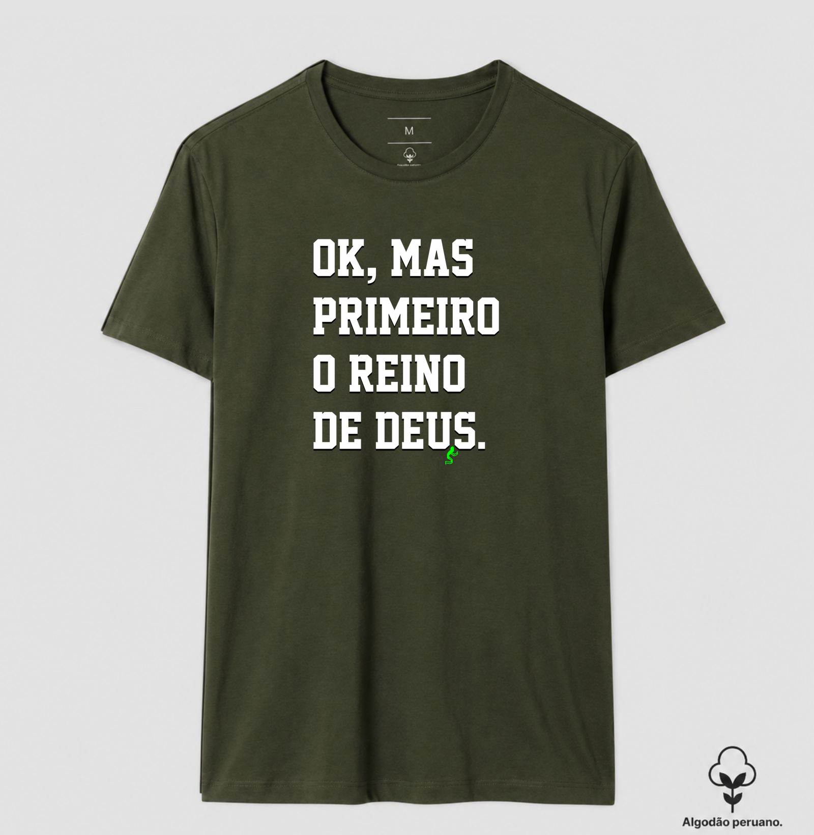 Camiseta Algodão Peruano Cristã Primeiro o Reino de Deus - Imagem 8