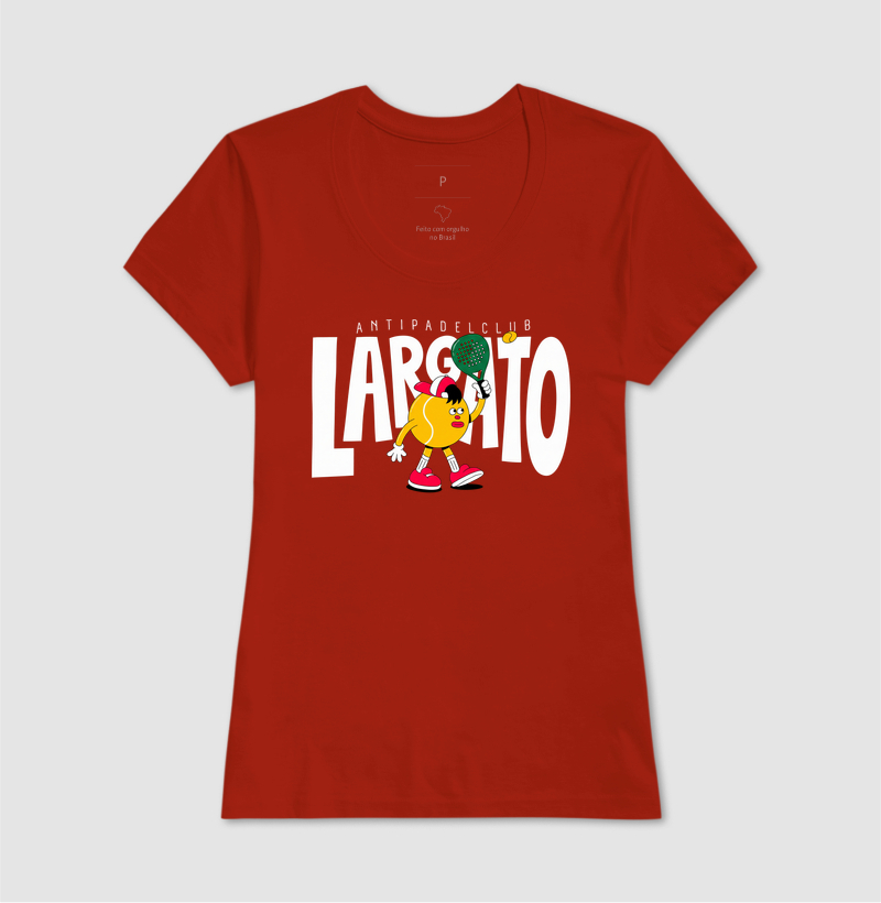 Camiseta Largato Anti Padel Club Mascote Vermelha - Imagem 3