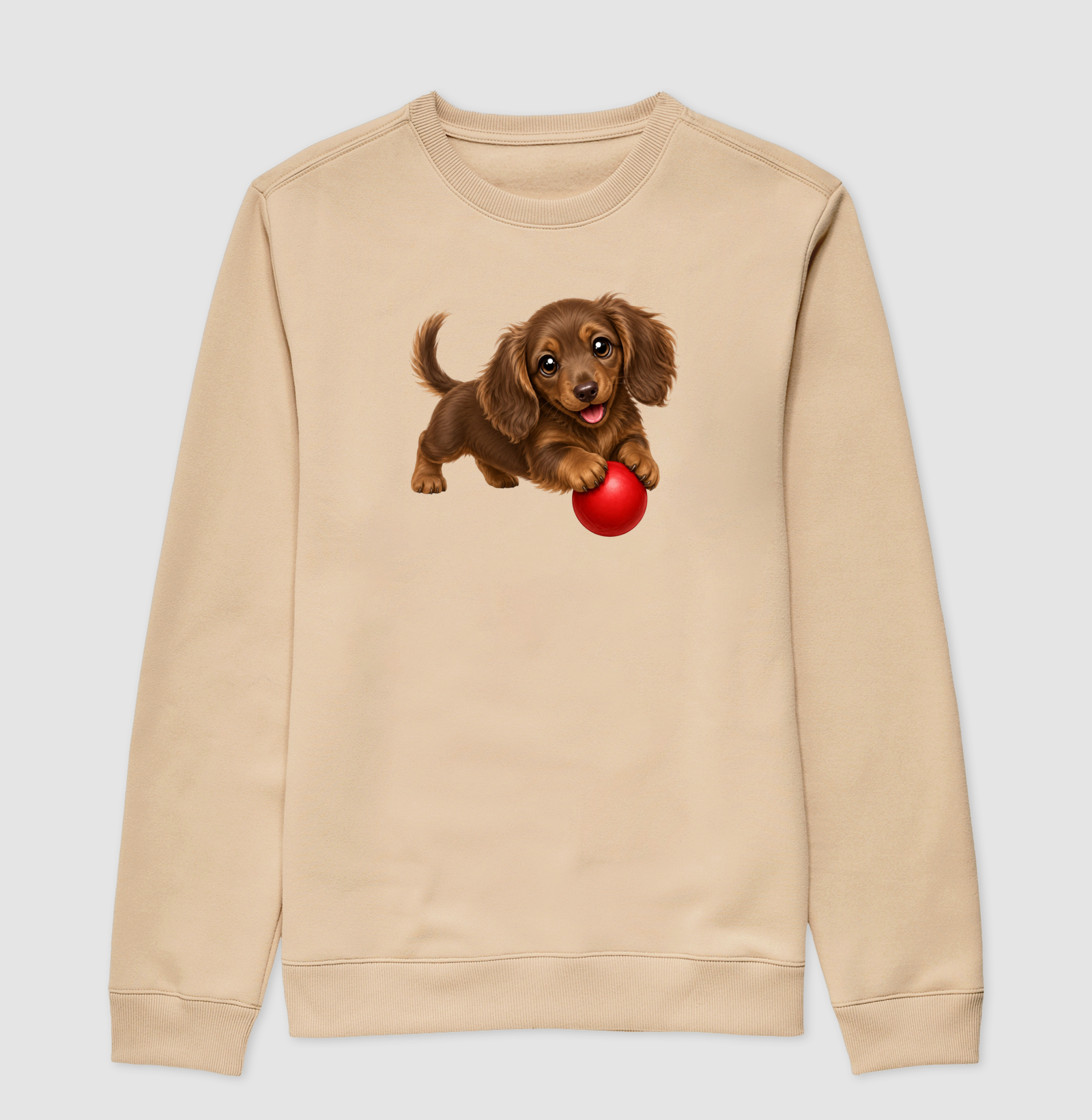 Dachshund Pelo Longo Marrom - Desenho Animado - Imagem 3