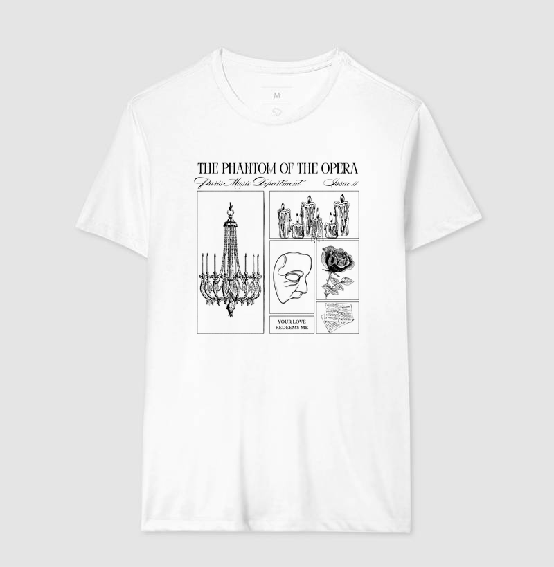 Camiseta O Fantasma da Ópera – Literatura Gótica - Imagem 2