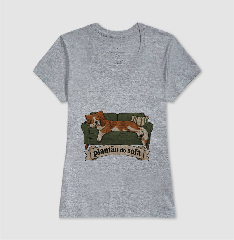 Camiseta Cachorro Sofá "plantão do sofá" | Pelo & Pano - Imagem 9