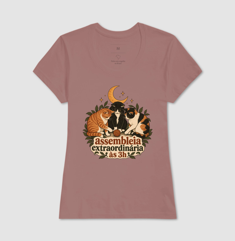 Camiseta Vários Gatos "assembleia extraordinária às 3h" | Pelo & Pano - Imagem 17