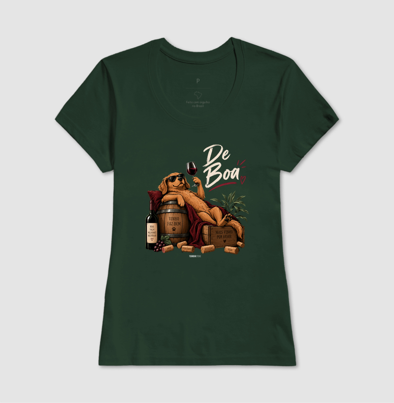 Camiseta “De Boa” Cachorro com Vinho – Lifestyle Relax - Imagem 11