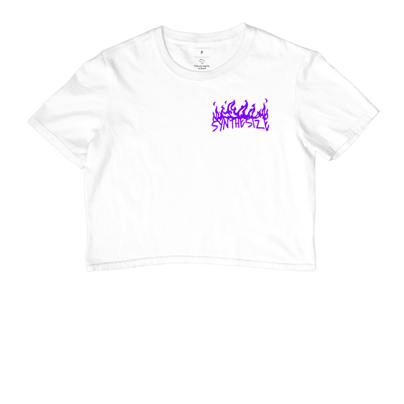 SYNTHESIZE ON FIRE — Camiseta Cropped - Imagem 3