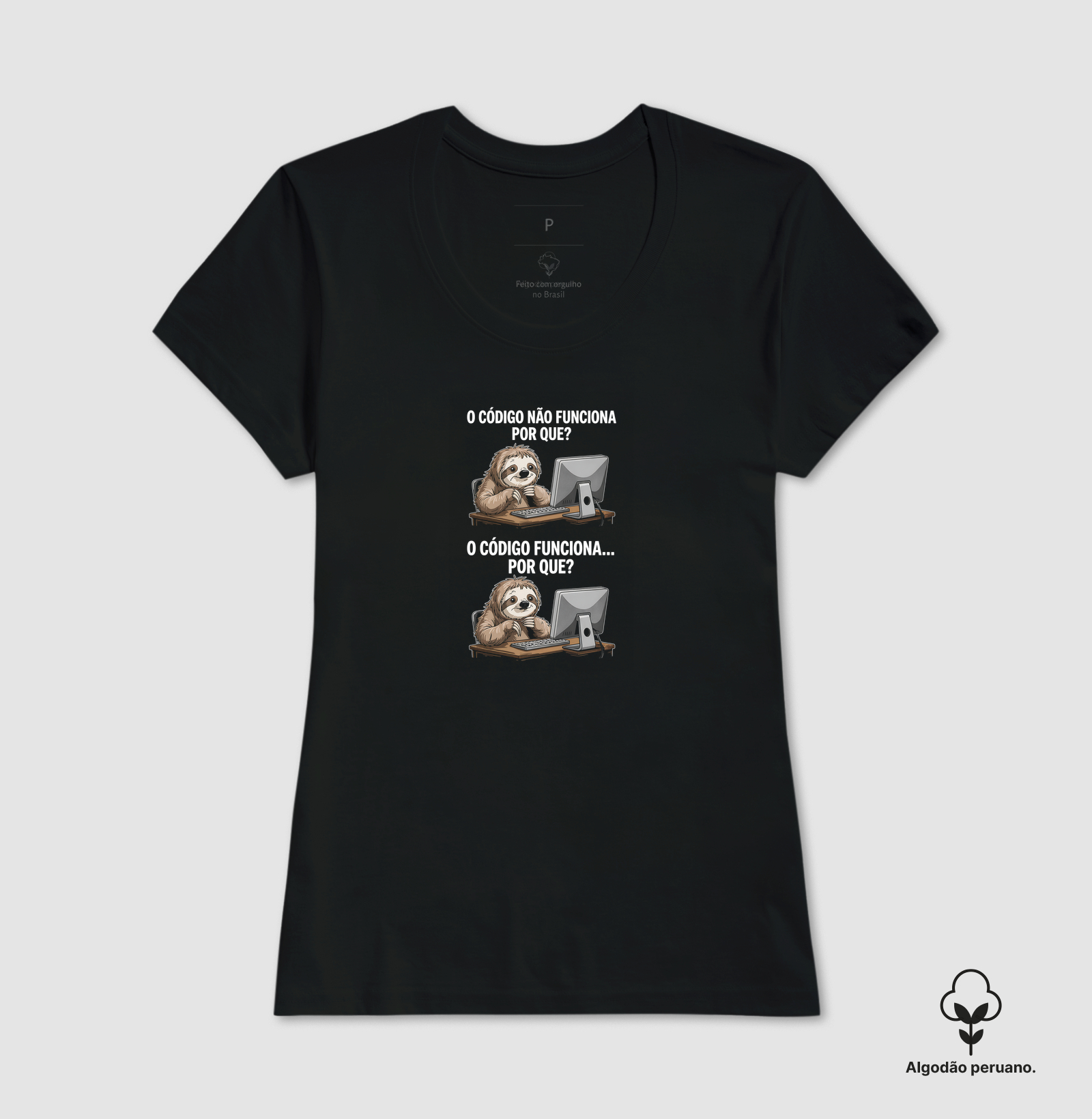 Camiseta Algodão Peruano O Código da Preguiça - Imagem 3