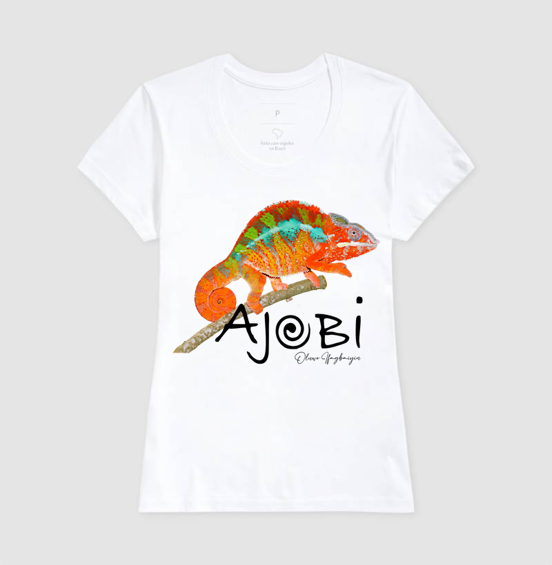 t-shirt 1/2 malha 100% algodão 30.1 penteada Ajobi Camaleão - Imagem 5