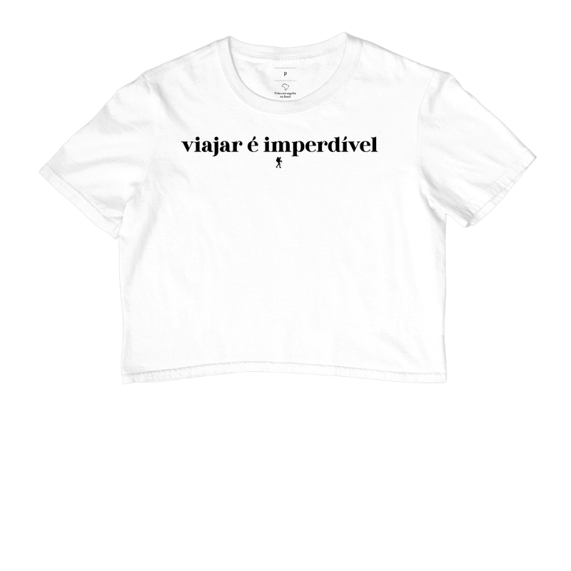 Camiseta Viajar e Imperdivel | Frase Viagem Serifada Minimalista | Colecao Viciados em Viagem - Imagem 3