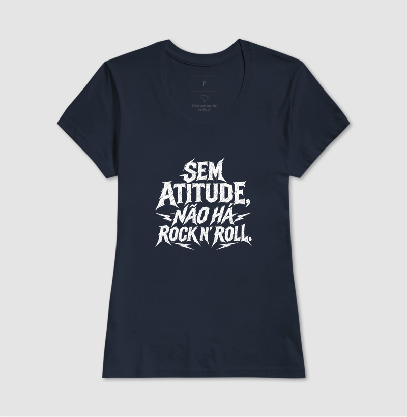 Camiseta Sem atitude, não há rock n' roll - Imagem 7