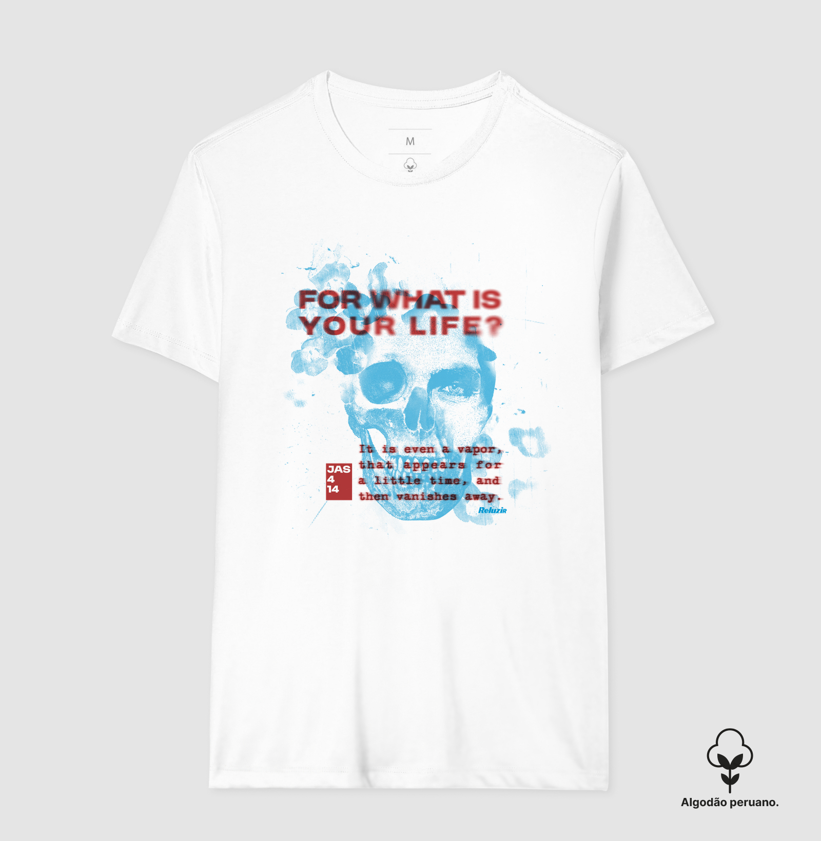 Camiseta YOUR LIFE (Tiago 4:14) - Algodão Peruano - Imagem 3