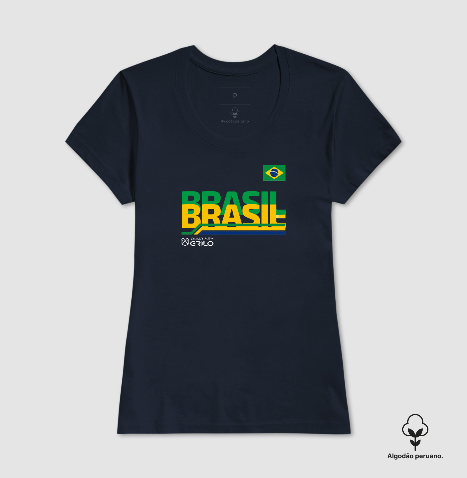 Camiseta Algodão Peruano - Brasil - Imagem 4