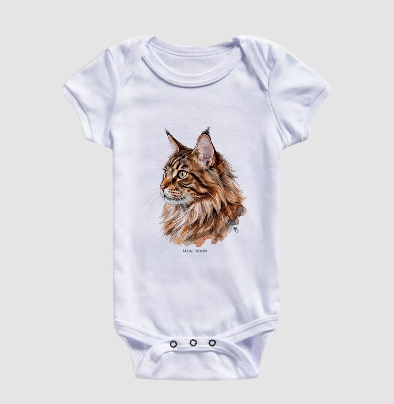 Gatos - Maine Coon - Body Infantil - Imagem 5