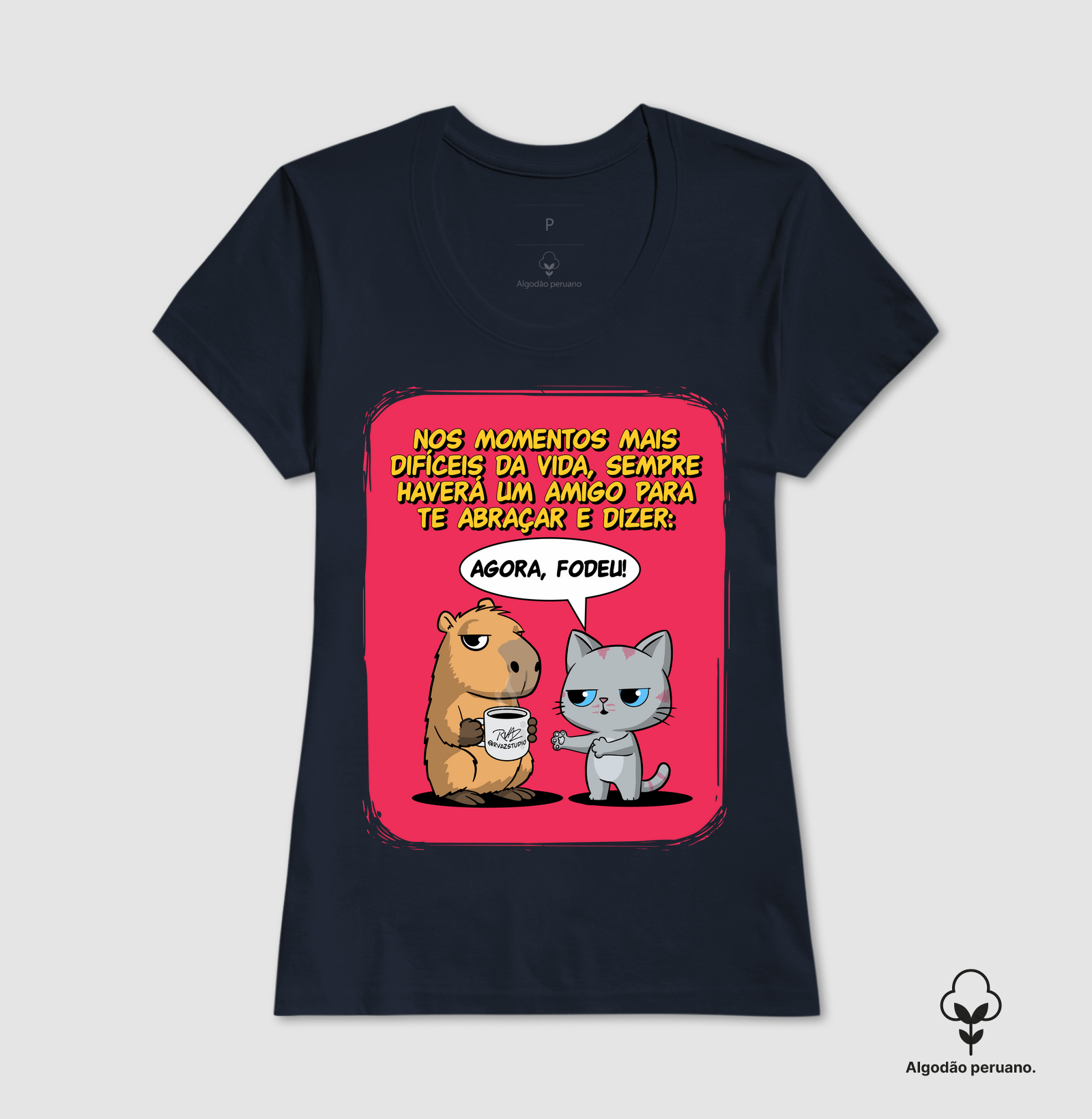 Camiseta Capivara e Gato Amigos - Imagem 7