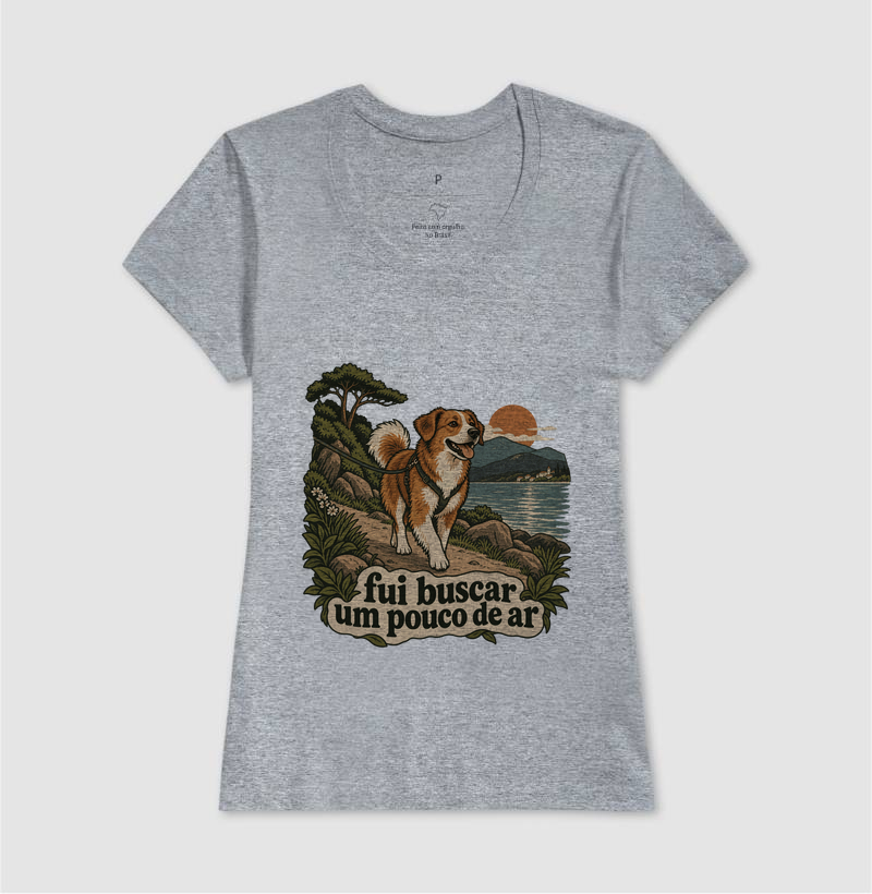 Camiseta Cachorro Natureza "fui buscar um pouco de ar" | Pelo & Pano - Imagem 9