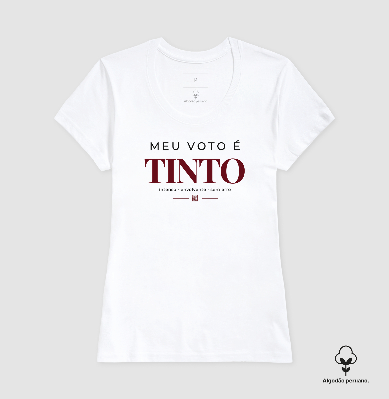 Camiseta Meu Voto é Tinto – Camiseta para Amantes de Vinho - Imagem 4