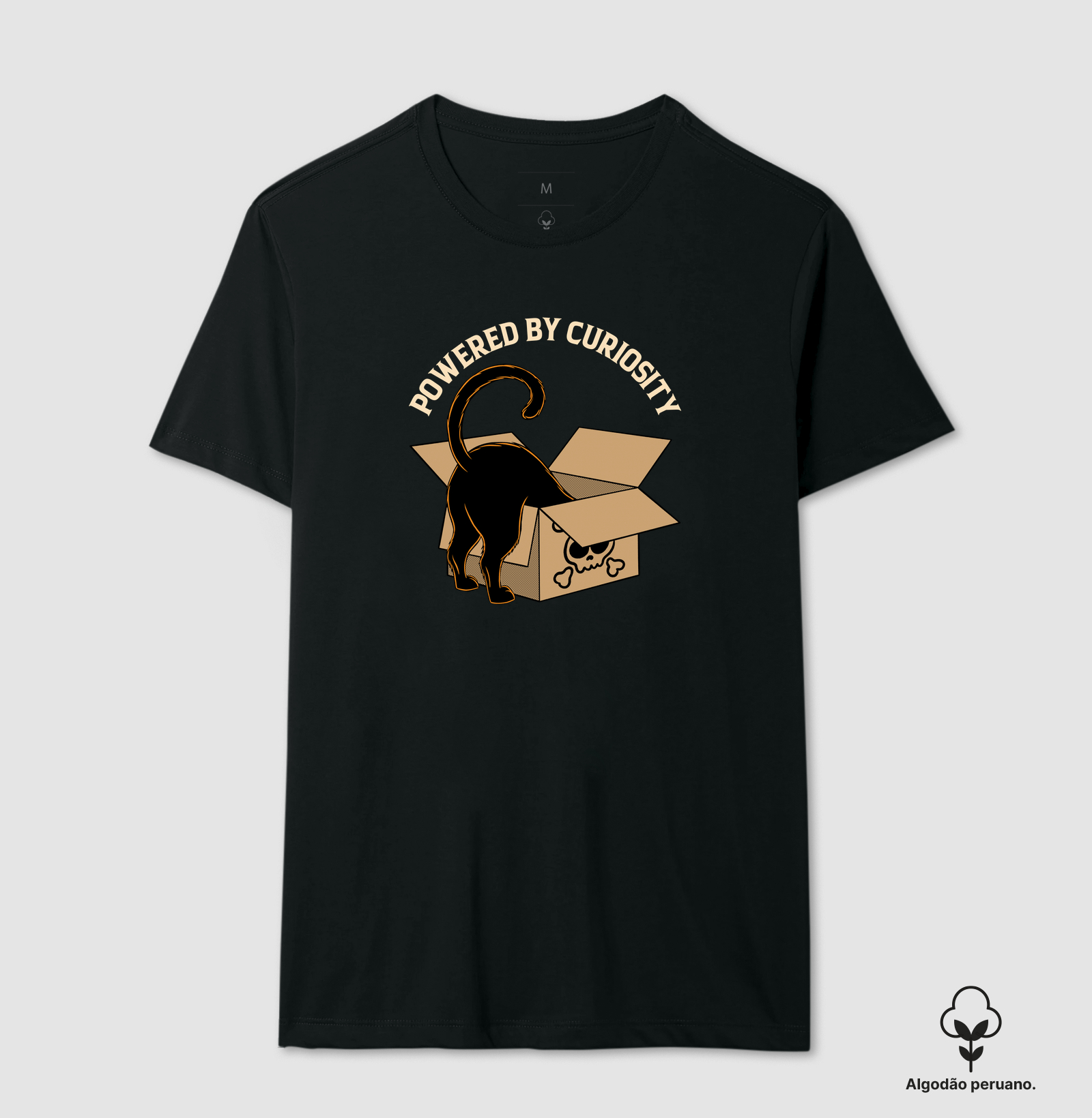 Camiseta Algodão Peruano Curiosidade do Gato - Imagem 2