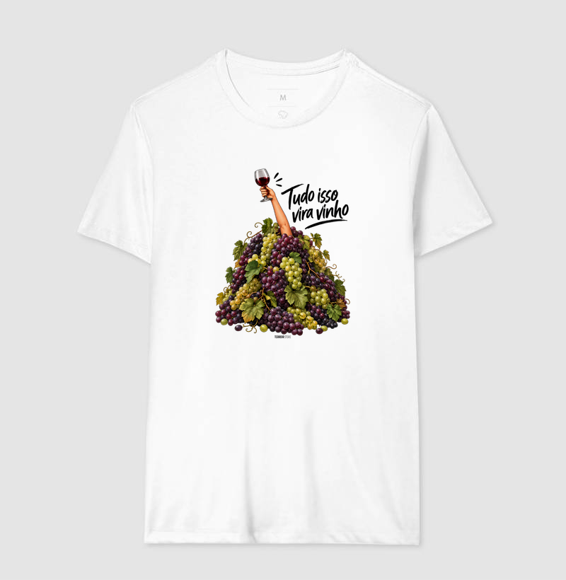 Camiseta “Tudo Isso Vira Vinho” – Humor & Lifestyle - Imagem 4