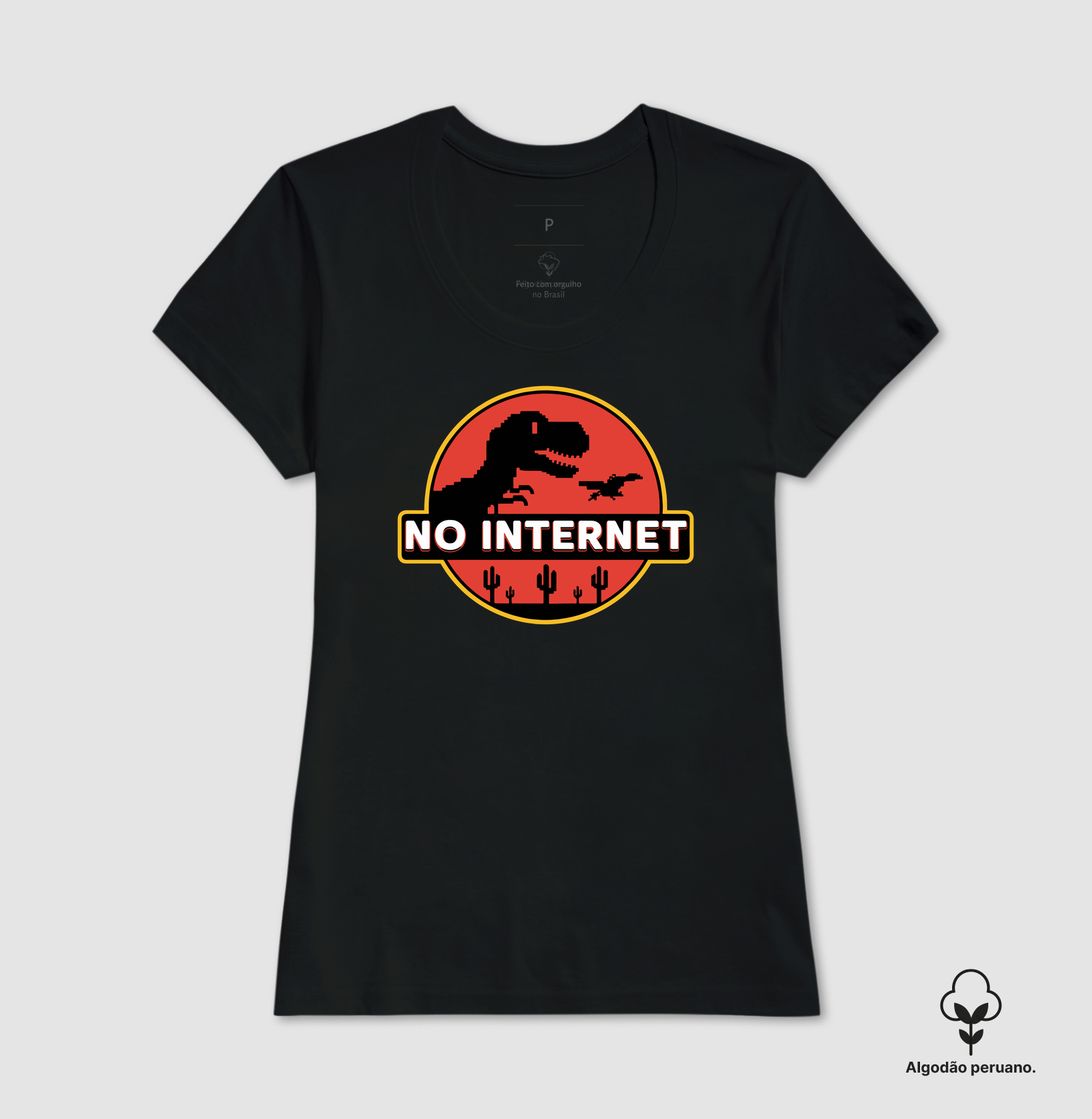 Camiseta Algodão Peruano Sem Internet - Imagem 7