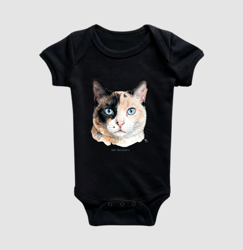 Gatos - SRD Tricolor II - Body Infantil - Imagem 4