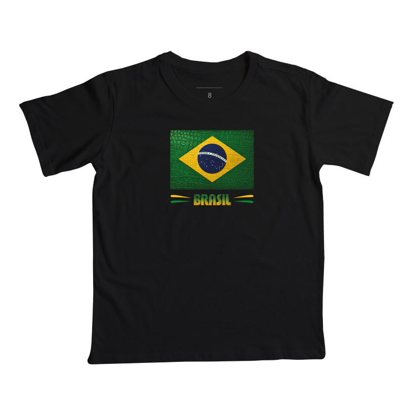 Camiseta Infantil Bandeira do BR estilizada Unissex - Imagem 5
