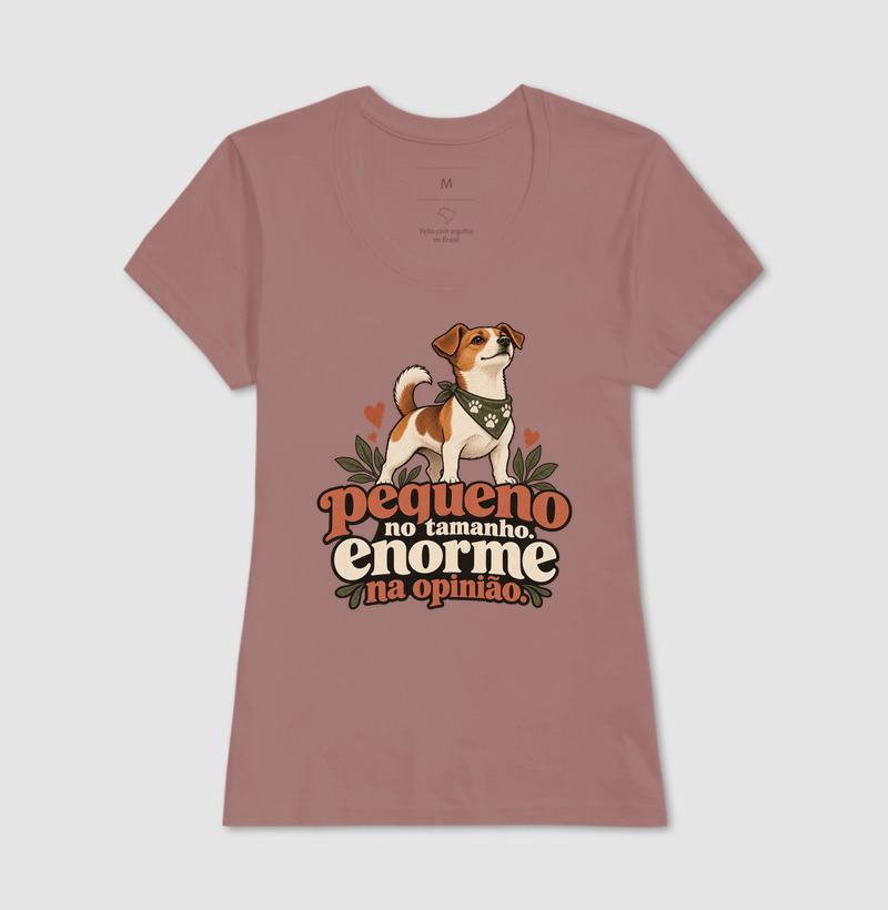 Camiseta Cachorro Pequeno "enorme na opinião" | Pelo & Pano - Imagem 17